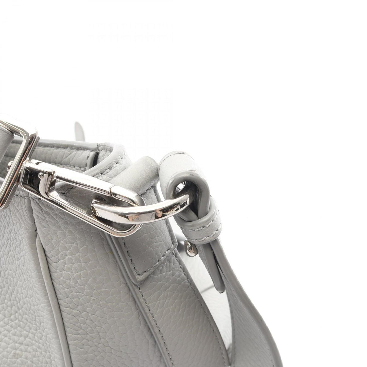 Dior Handbag Saddle Soft Bag 2-Way Gray Leather
