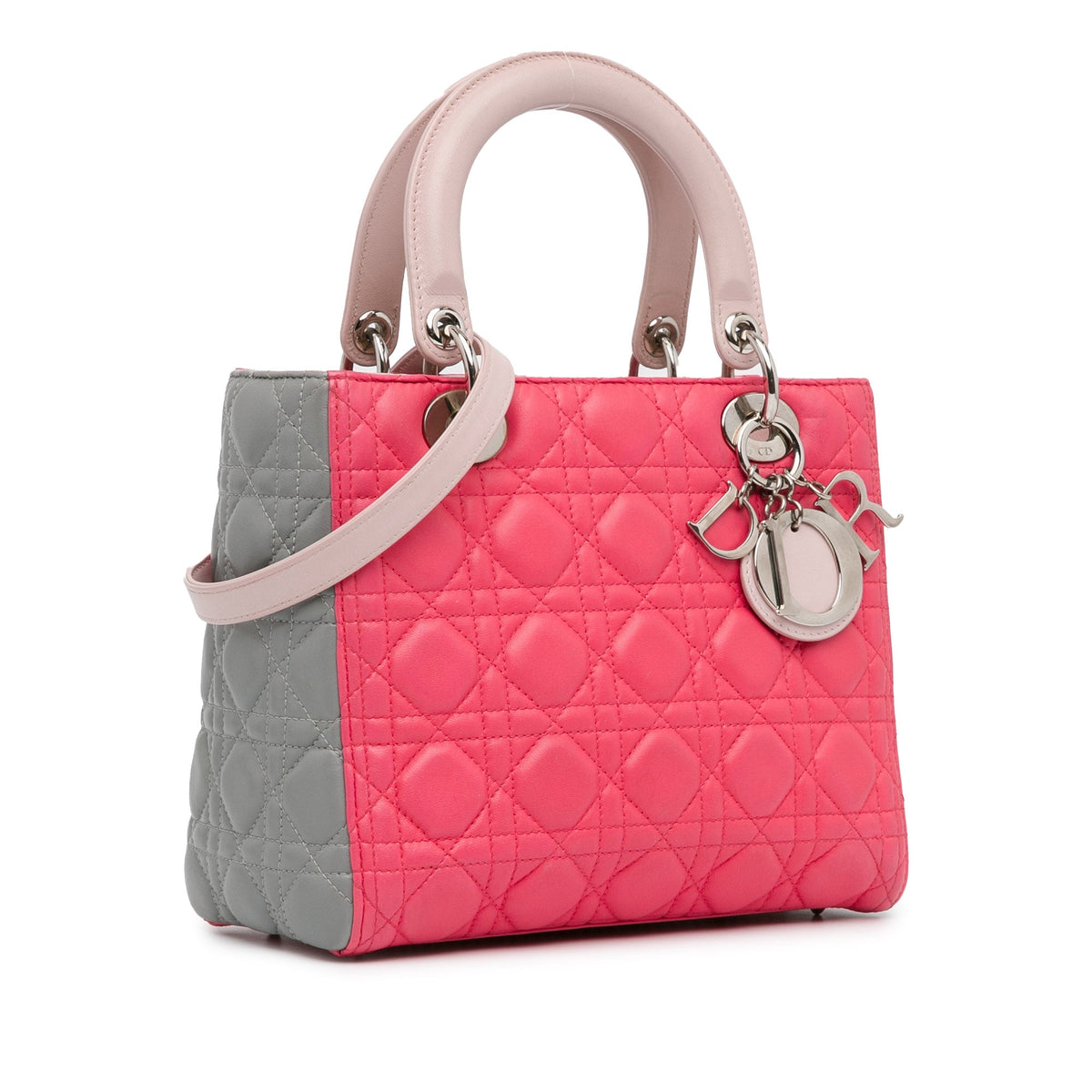Dior Lady Dior Cannage Pink Handbag Style 2